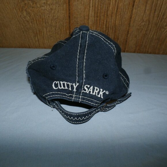 Authentic Cutty Sark Blended Scotch Whisky Men's Blue Denim Logo Baseball Hat - Picture 5 of 11